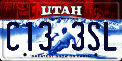 UT license plate C133SL