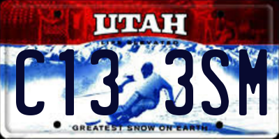 UT license plate C133SM