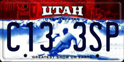 UT license plate C133SP
