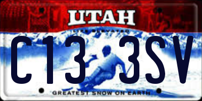 UT license plate C133SV