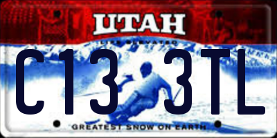 UT license plate C133TL