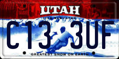 UT license plate C133UF