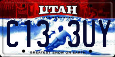 UT license plate C133UY