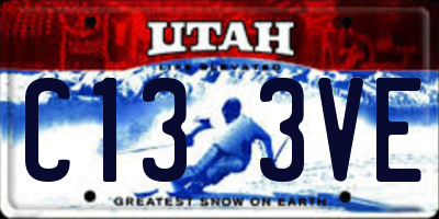 UT license plate C133VE