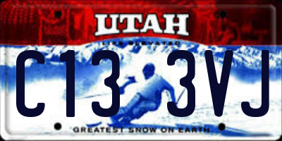 UT license plate C133VJ