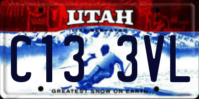 UT license plate C133VL
