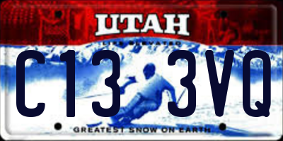 UT license plate C133VQ