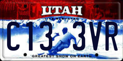 UT license plate C133VR