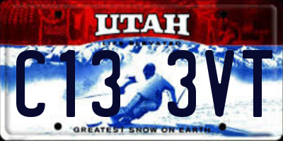 UT license plate C133VT