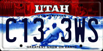 UT license plate C133WS