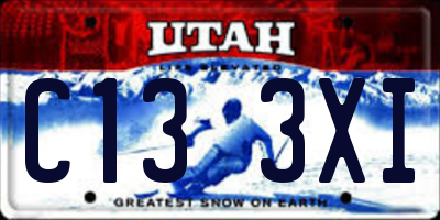 UT license plate C133XI