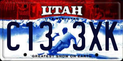 UT license plate C133XK