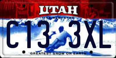 UT license plate C133XL