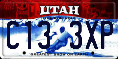 UT license plate C133XP