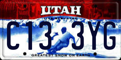 UT license plate C133YG