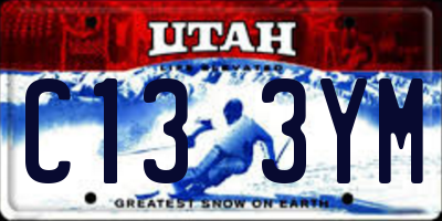 UT license plate C133YM
