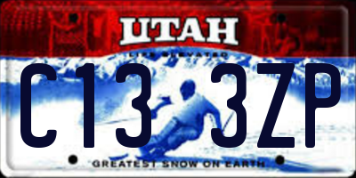 UT license plate C133ZP