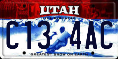 UT license plate C134AC
