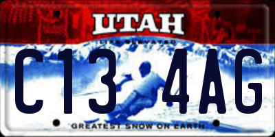 UT license plate C134AG