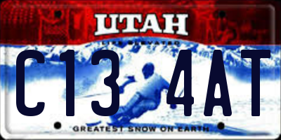 UT license plate C134AT