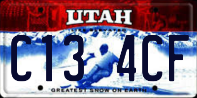 UT license plate C134CF