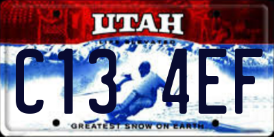 UT license plate C134EF