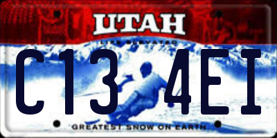UT license plate C134EI