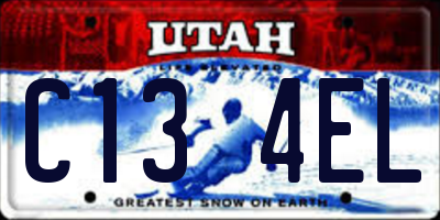 UT license plate C134EL