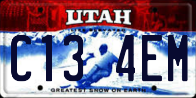 UT license plate C134EM