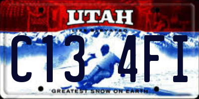 UT license plate C134FI