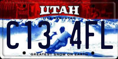 UT license plate C134FL