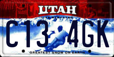 UT license plate C134GK