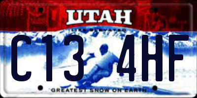 UT license plate C134HF