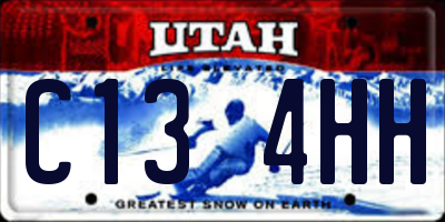 UT license plate C134HH