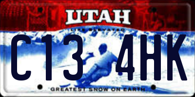 UT license plate C134HK