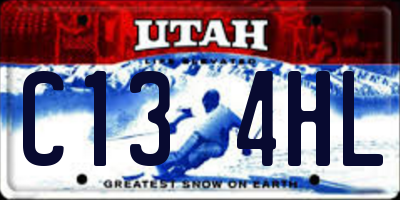 UT license plate C134HL