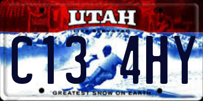 UT license plate C134HY