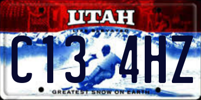 UT license plate C134HZ