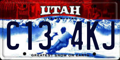 UT license plate C134KJ