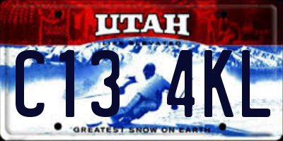 UT license plate C134KL