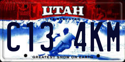 UT license plate C134KM