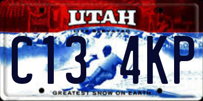 UT license plate C134KP