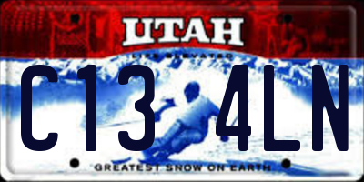 UT license plate C134LN