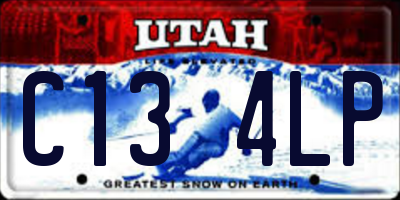 UT license plate C134LP