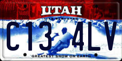 UT license plate C134LV