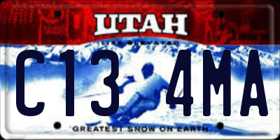 UT license plate C134MA