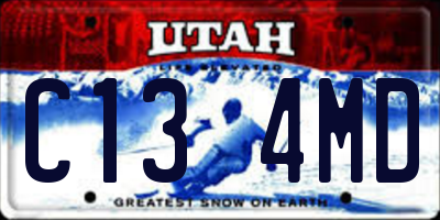 UT license plate C134MD