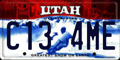 UT license plate C134ME