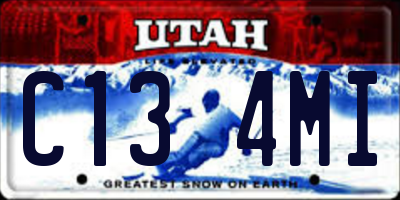 UT license plate C134MI