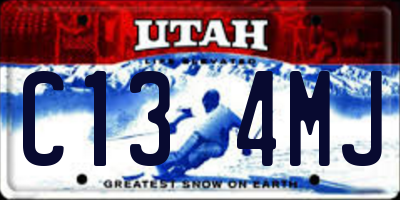 UT license plate C134MJ